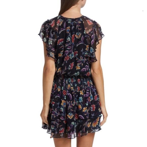 Ramy Brook Averill Ruffled Floral Mini Dress size XXS - Picture 3 of 11